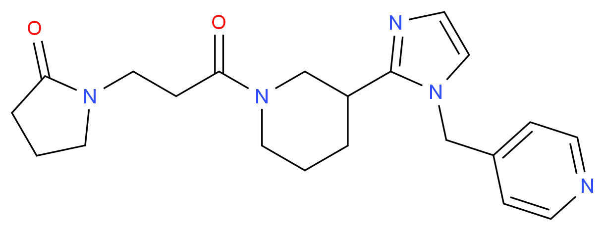 1-(3-oxo-3-{3-[1-(pyridin-4-ylmethyl)-1H-imidazol-2-yl]piperidin-1-yl}propyl)pyrrolidin-2-one_分子结构_CAS_)