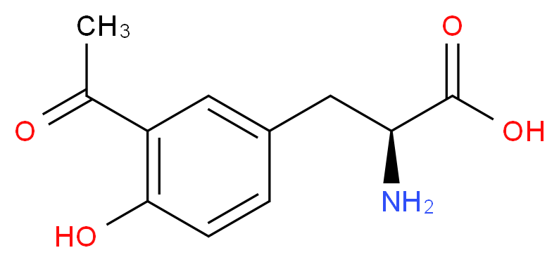 (2S)-3-(3-acetyl-4-hydroxyphenyl)-2-aminopropanoic acid_分子结构_CAS_32483-30-0