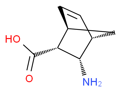 (1R,2R,3S,4S)-(-)-3-AMINOBICYCLO[2.2.1]HEPT-5-ENE-2-CARBOXYLIC ACID_分子结构_CAS_202187-28-8)