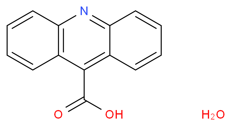 acridine-9-carboxylic acid hydrate_分子结构_CAS_332927-03-4