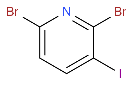 2,6-dibromo-3-iodopyridine_分子结构_CAS_1032582-80-1