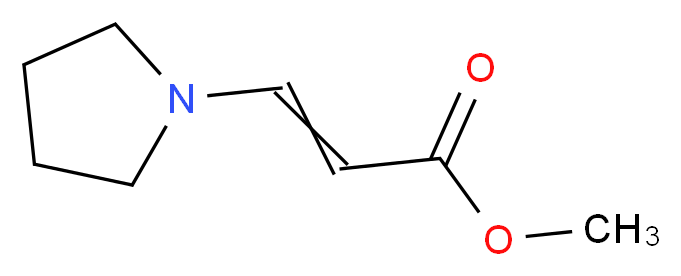 methyl 3-(pyrrolidin-1-yl)prop-2-enoate_分子结构_CAS_90087-77-7