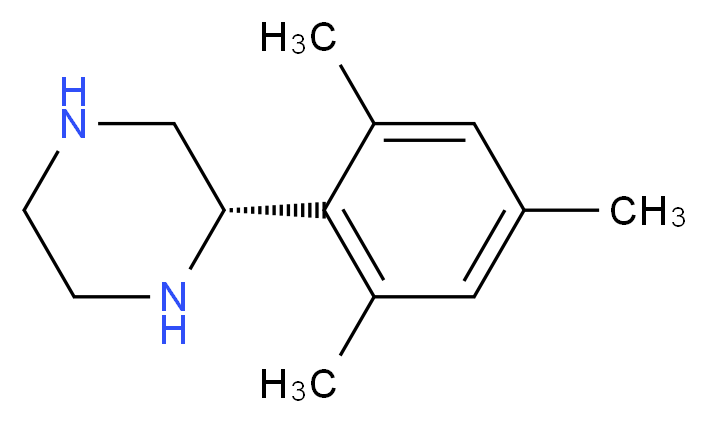 (2S)-2-(2,4,6-TRIMETHYLPHENYL)PIPERAZINE_分子结构_CAS_)
