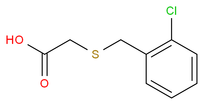 2-{[(2-chlorophenyl)methyl]sulfanyl}acetic acid_分子结构_CAS_66516-65-2