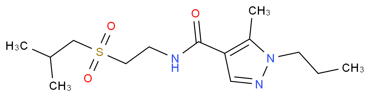 N-[2-(isobutylsulfonyl)ethyl]-5-methyl-1-propyl-1H-pyrazole-4-carboxamide_分子结构_CAS_)