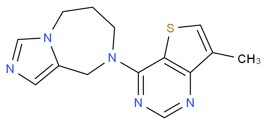 8-(7-methylthieno[3,2-d]pyrimidin-4-yl)-6,7,8,9-tetrahydro-5H-imidazo[1,5-a][1,4]diazepine_分子结构_CAS_)