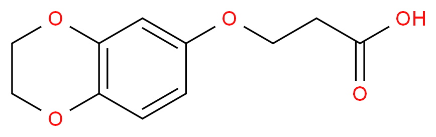 3-(2,3-Dihydro-benzo[1,4]dioxin-6-yloxy)-propionic acid_分子结构_CAS_)