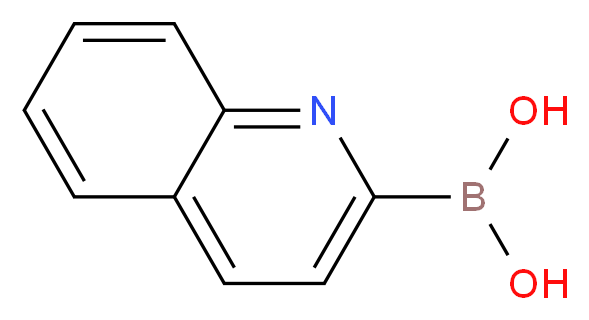 (quinolin-2-yl)boronic acid_分子结构_CAS_745784-12-7