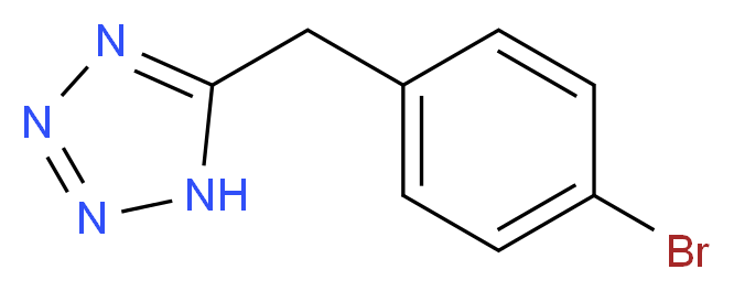 5-[(4-bromophenyl)methyl]-1H-1,2,3,4-tetrazole_分子结构_CAS_127152-64-1