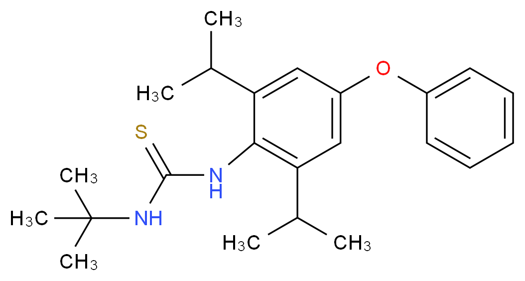 3-tert-butyl-1-[4-phenoxy-2,6-bis(propan-2-yl)phenyl]thiourea_分子结构_CAS_80060-09-9