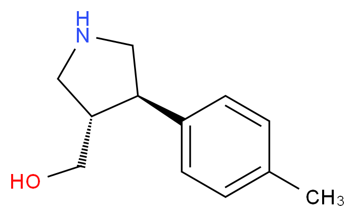((3S,4R)-4-p-tolylpyrrolidin-3-yl)methanol_分子结构_CAS_1260595-40-1)
