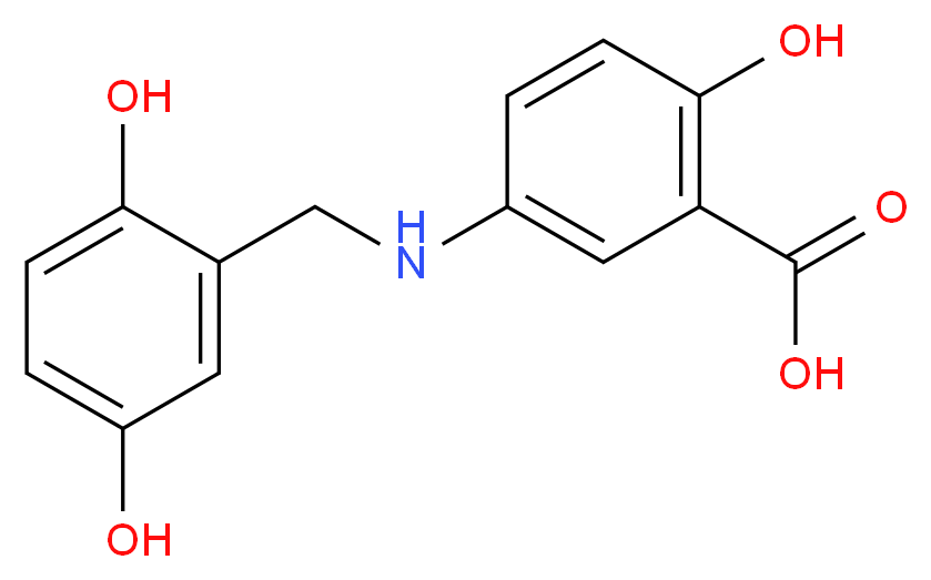 5-(2,5-Dihydroxybenzylamino)-2-hydroxybenzoic Acid_分子结构_CAS_125697-93-0)