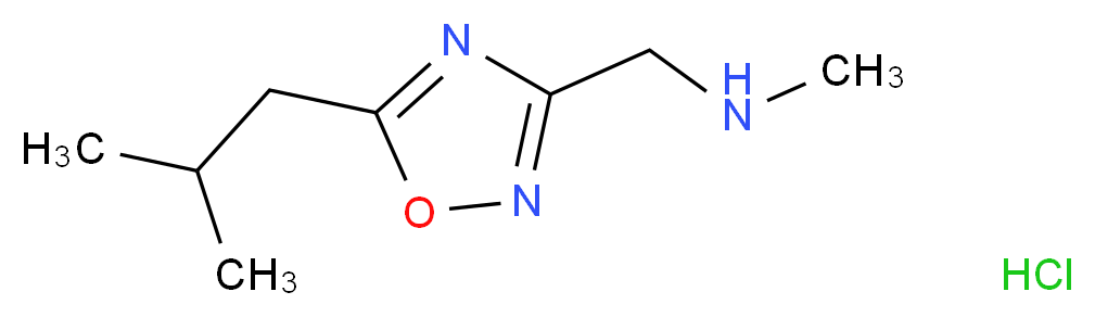 N-[(5-Isobutyl-1,2,4-oxadiazol-3-yl)methyl]-N-methylamine hydrochloride_分子结构_CAS_)