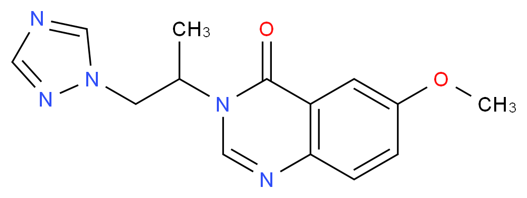 6-methoxy-3-[1-methyl-2-(1H-1,2,4-triazol-1-yl)ethyl]quinazolin-4(3H)-one_分子结构_CAS_)