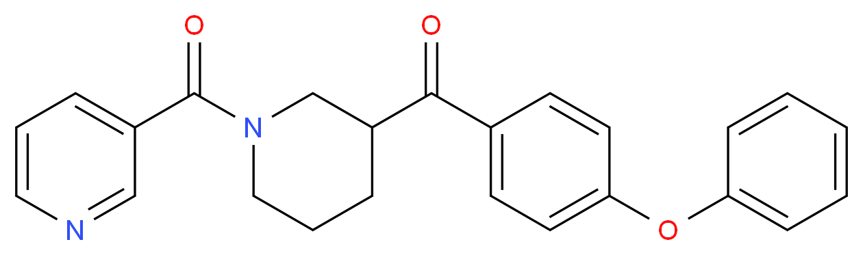 (4-phenoxyphenyl)[1-(3-pyridinylcarbonyl)-3-piperidinyl]methanone_分子结构_CAS_)