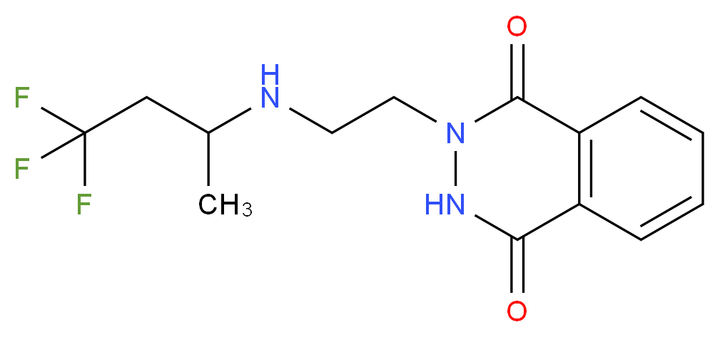 2-{2-[(3,3,3-trifluoro-1-methylpropyl)amino]ethyl}-2,3-dihydrophthalazine-1,4-dione_分子结构_CAS_)