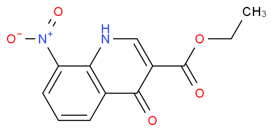 ethyl 8-nitro-4-oxo-1,4-dihydroquinoline-3-carboxylate_分子结构_CAS_94110-86-8