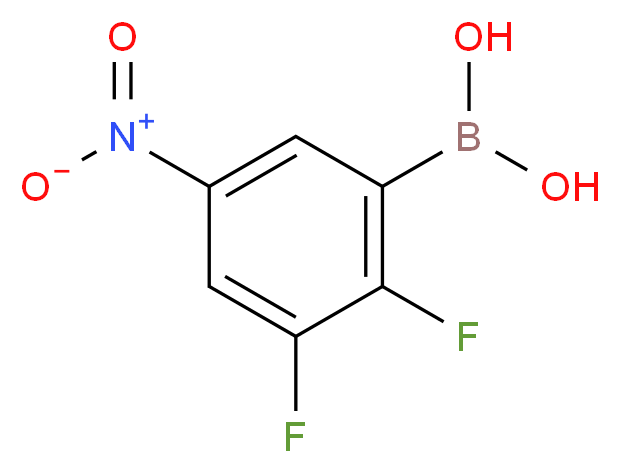 2,3-二氟-5-硝基苯硼酸_分子结构_CAS_957060-82-1)