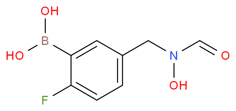 {2-fluoro-5-[(N-hydroxyformamido)methyl]phenyl}boronic acid_分子结构_CAS_874289-58-4