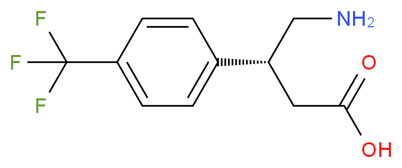 (R)-4-amino-3-(4-(trifluoromethyl)phenyl)butanoic acid_分子结构_CAS_1260616-81-6)