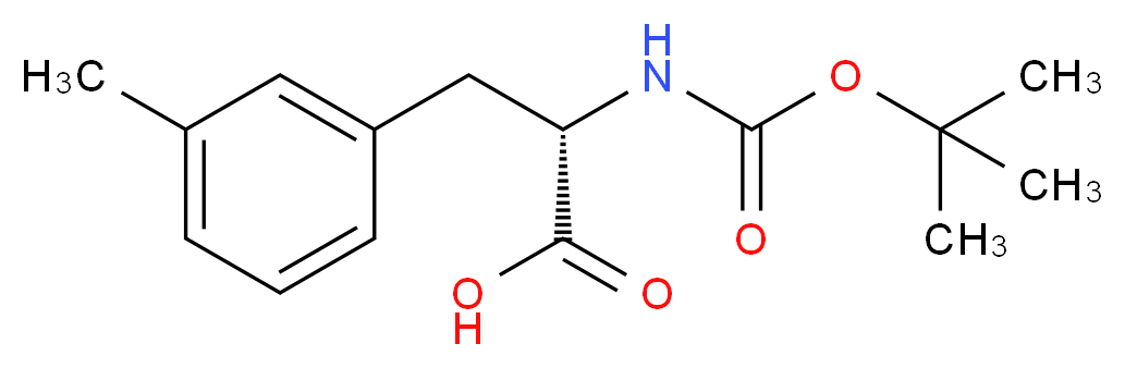 (2S)-2-{[(tert-butoxy)carbonyl]amino}-3-(3-methylphenyl)propanoic acid_分子结构_CAS_114873-06-2