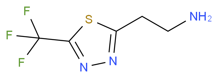 2-[5-(trifluoromethyl)-1,3,4-thiadiazol-2-yl]ethan-1-amine_分子结构_CAS_1243250-14-7