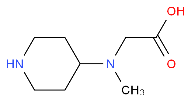 N-methyl-N-4-piperidinylglycine_分子结构_CAS_1156835-52-7)