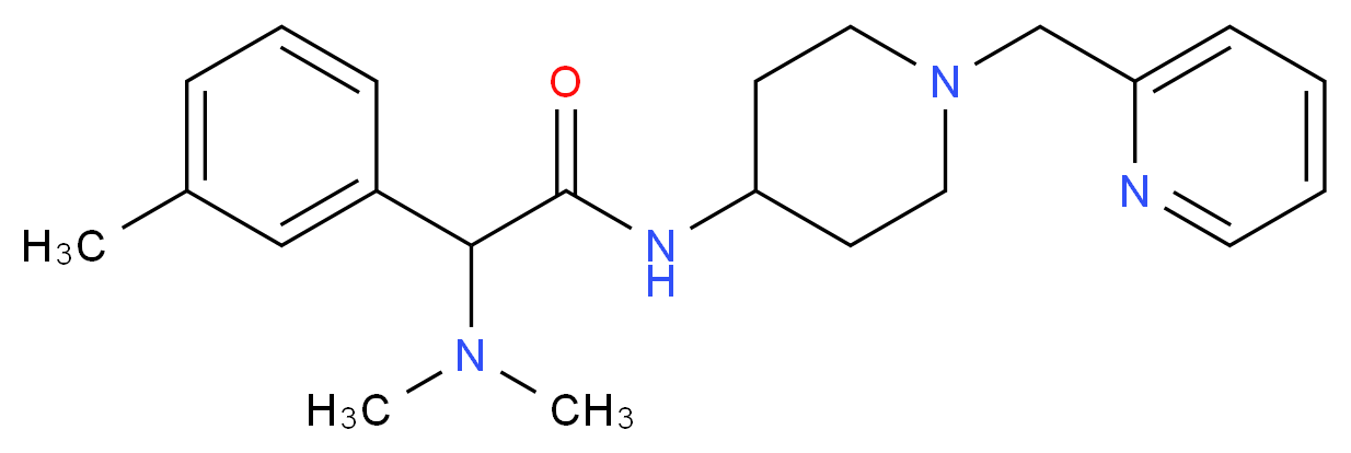 2-(dimethylamino)-2-(3-methylphenyl)-N-[1-(pyridin-2-ylmethyl)piperidin-4-yl]acetamide_分子结构_CAS_)