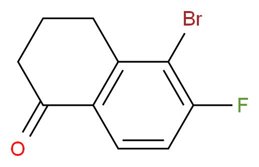 5-Bromo-6-fluoro-3,4-dihydronaphthalen-1(2H)-one_分子结构_CAS_1260007-55-3)