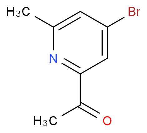 1-(4-bromo-6-methylpyridin-2-yl)ethan-1-one_分子结构_CAS_1060810-24-3