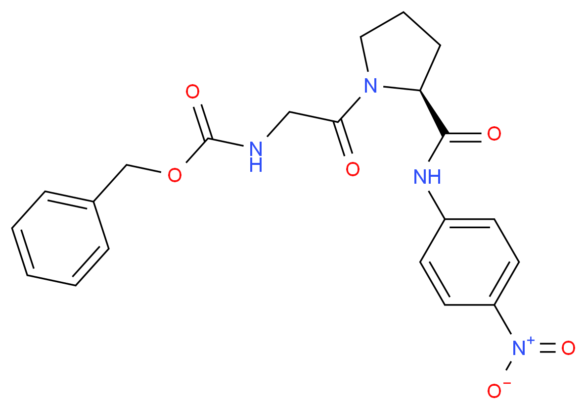 benzyl N-{2-[(2S)-2-[(4-nitrophenyl)carbamoyl]pyrrolidin-1-yl]-2-oxoethyl}carbamate_分子结构_CAS_65022-15-3