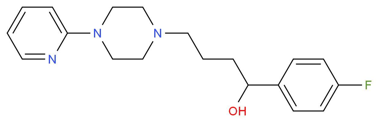 1-(4-fluorophenyl)-4-[4-(pyridin-2-yl)piperazin-1-yl]butan-1-ol_分子结构_CAS_2804-05-9