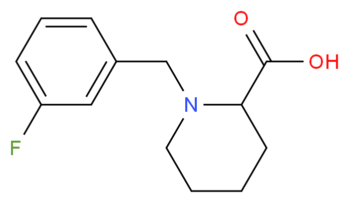 1-(3-fluorobenzyl)piperidine-2-carboxylic acid_分子结构_CAS_1031317-91-5)