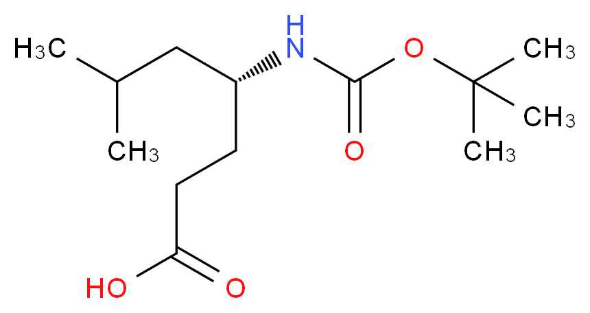 (R)-4-(Boc-氨基)-6-甲基庚酸_分子结构_CAS_146453-32-9)