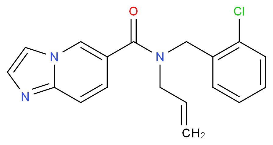 N-allyl-N-(2-chlorobenzyl)imidazo[1,2-a]pyridine-6-carboxamide_分子结构_CAS_)