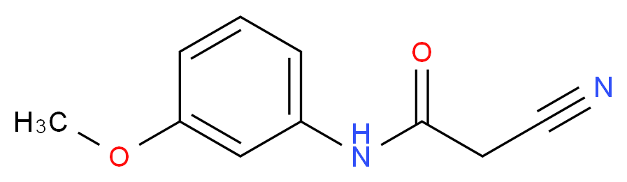 2-Cyano-N-(3-methoxyphenyl)acetamide_分子结构_CAS_91818-29-0)