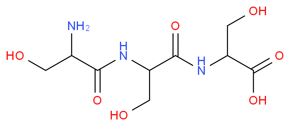 2-[2-(2-amino-3-hydroxypropanamido)-3-hydroxypropanamido]-3-hydroxypropanoic acid_分子结构_CAS_6620-98-0