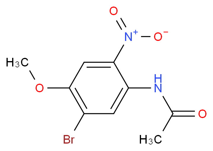 N-(5-bromo-4-methoxy-2-nitrophenyl)acetamide_分子结构_CAS_7357-66-6