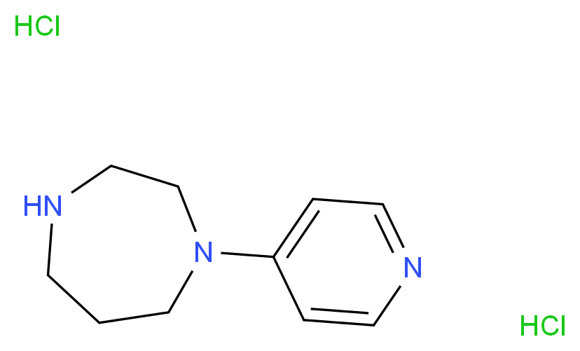 1-(Pyridin-4-yl)homopiperazine dihydrochloride 97%_分子结构_CAS_851292-41-6)