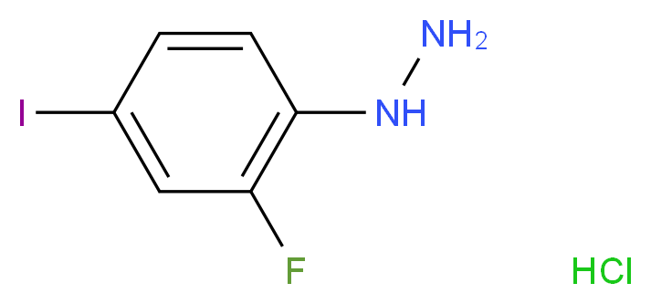 (2-fluoro-4-iodophenyl)hydrazine hydrochloride_分子结构_CAS_502496-29-9