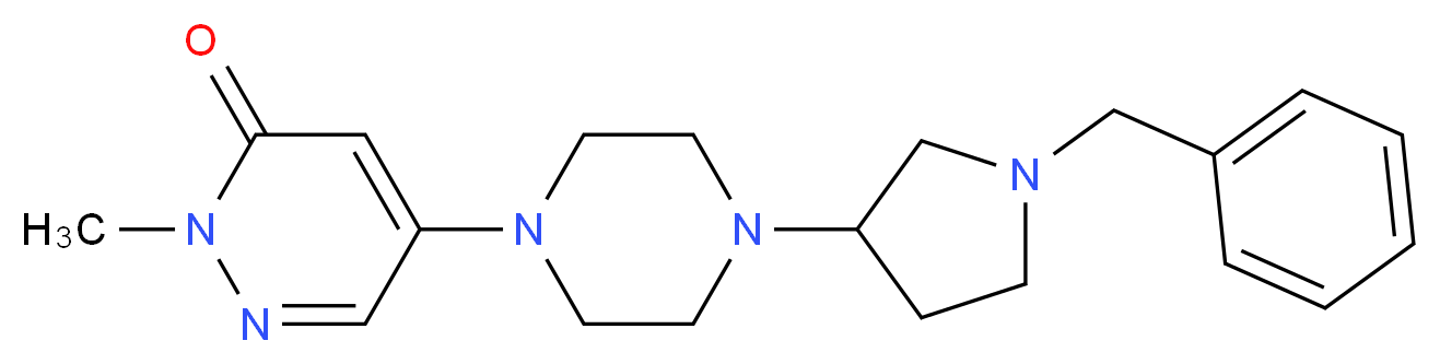 5-[4-(1-benzyl-3-pyrrolidinyl)-1-piperazinyl]-2-methyl-3(2H)-pyridazinone_分子结构_CAS_)
