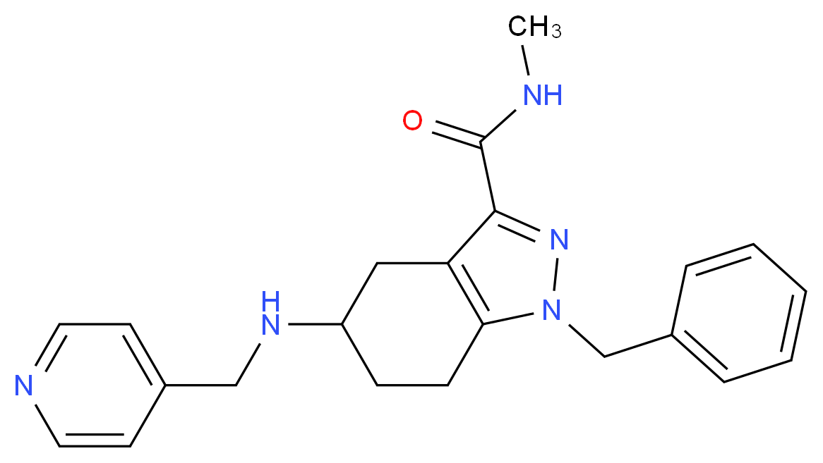 1-benzyl-N-methyl-5-[(4-pyridinylmethyl)amino]-4,5,6,7-tetrahydro-1H-indazole-3-carboxamide_分子结构_CAS_)