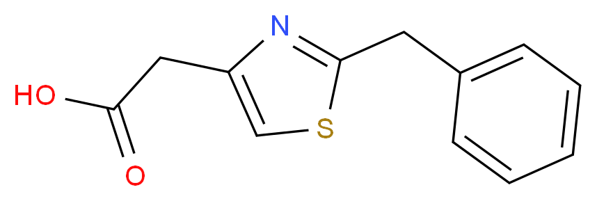 (2-benzyl-1,3-thiazol-4-yl)acetic acid_分子结构_CAS_16441-28-4)