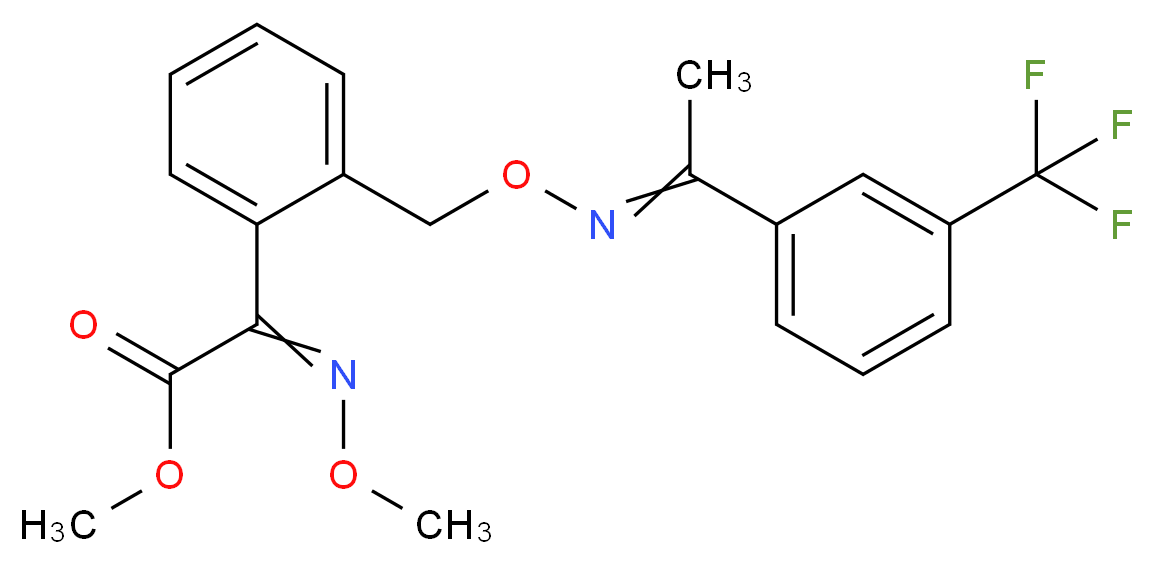 methyl 2-(methoxyimino)-2-(2-{[({1-[3-(trifluoromethyl)phenyl]ethylidene}amino)oxy]methyl}phenyl)acetate_分子结构_CAS_141517-21-7