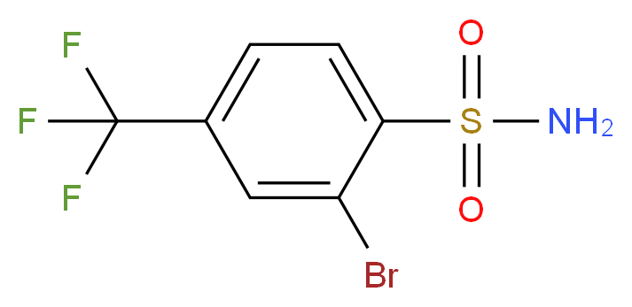 2-bromo-4-(trifluoromethyl)benzene-1-sulfonamide_分子结构_CAS_351003-63-9