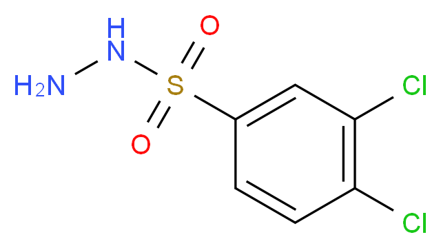 3,4-dichlorobenzene-1-sulfonohydrazide_分子结构_CAS_6655-74-9