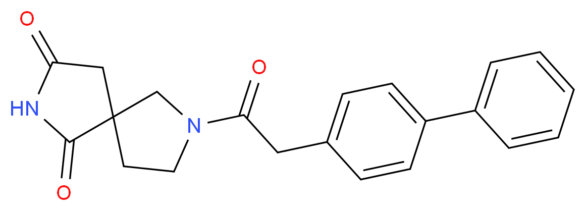 7-(biphenyl-4-ylacetyl)-2,7-diazaspiro[4.4]nonane-1,3-dione_分子结构_CAS_)