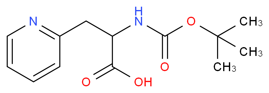 2-{[(tert-Butoxy)carbonyl]amino}-3-(pyridin-2-yl)-propanoic acid_分子结构_CAS_71239-85-5)