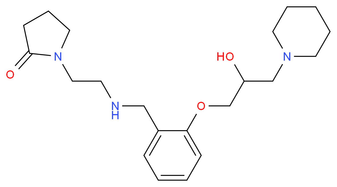 1-[2-({2-[2-hydroxy-3-(1-piperidinyl)propoxy]benzyl}amino)ethyl]-2-pyrrolidinone_分子结构_CAS_)