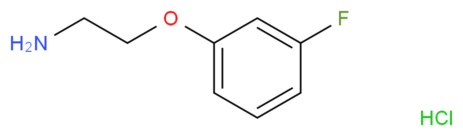 1-(2-aminoethoxy)-3-fluorobenzene hydrochloride_分子结构_CAS_120351-93-1